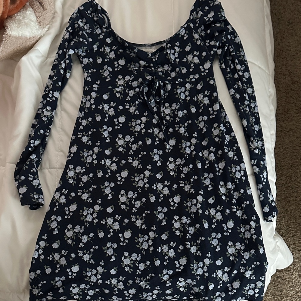 Hollister Navy Floral Dress